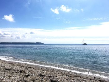 Scenic view of sea against sky