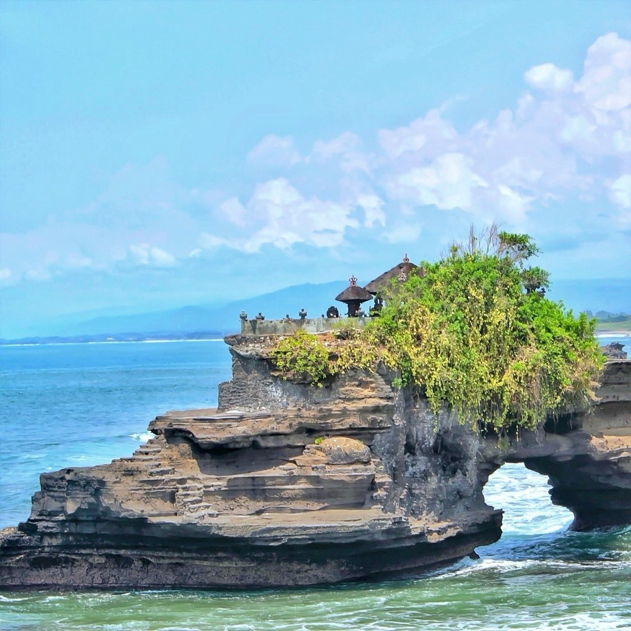 sea, water, horizon over water, rock - object, sky, rock formation, cliff, rock, nature, beauty in nature, tranquility, scenics, tranquil scene, cloud - sky, built structure, day, transportation, blue, nautical vessel