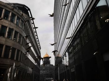 Low angle view of buildings against sky