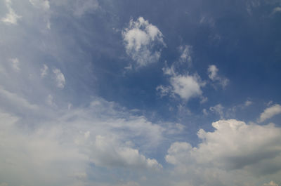 Low angle view of clouds in sky