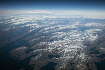 Aerial view of dramatic landscape