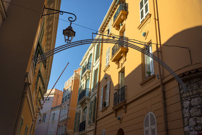 Low angle view of buildings against sky