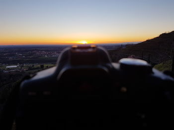 Scenic view of sunset against sky