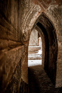 Archway of old building