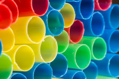 Full frame shot of colorful pipes