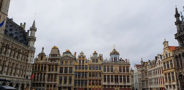 Low angle view of buildings against sky