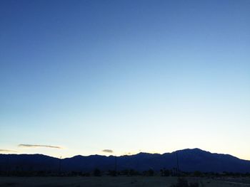 Scenic view of mountains against clear sky