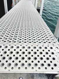 Close-up of metal boat