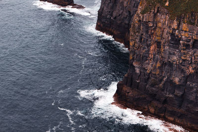 Rock formation by sea