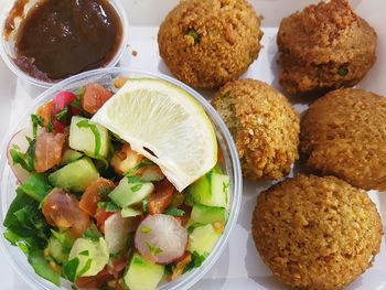 Close-up of food on table