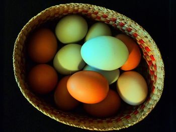 Close-up of eggs on table