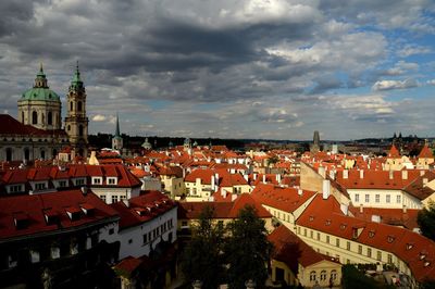 Panoramic view of the old town of prague, in czech republic. 