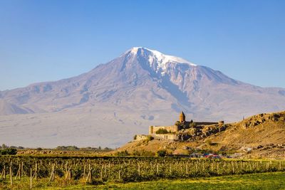 The monastery chor virap, armenia, asia