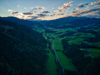 Scenic view of agricultural landscape against sky