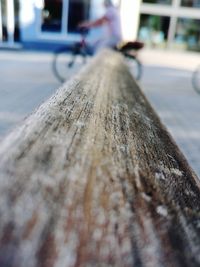 Surface level of wooden table