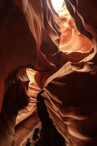 Low angle view of rock formation
