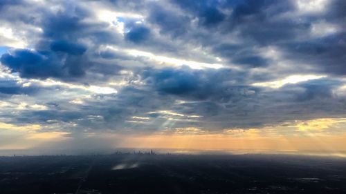 Clouds over landscape