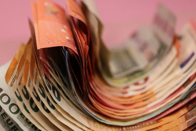 High angle view of multi colored pencils on table