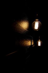 Light bulb at night