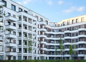 Low angle view of building against sky