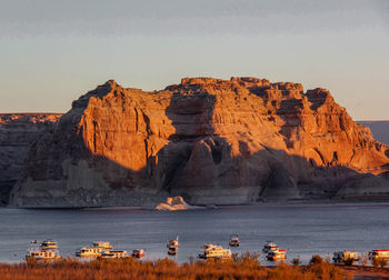 Rock formations in sea