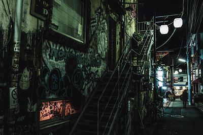 Illuminated city at night