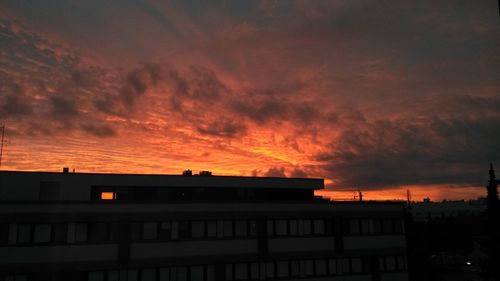 Sunset over city