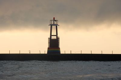 Lighthouse in sea