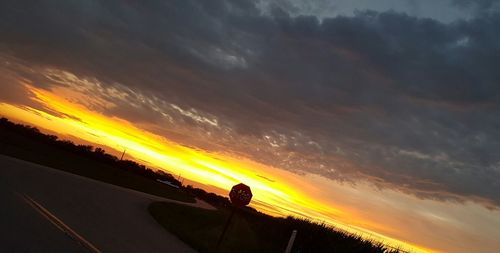 View of cloudy sky at sunset