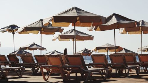 Chairs and umbrellas, beach 