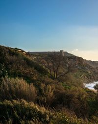 Scenic view of landscape against clear sky