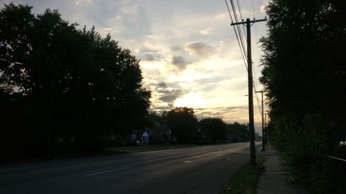 Road at sunset