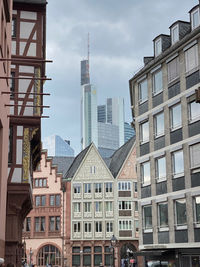 Low angle view of buildings against sky