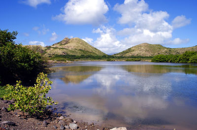 South coast lake in st kitts a caribbean island