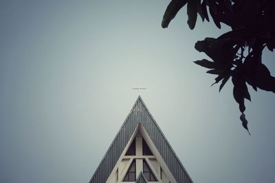 Low angle view of building against clear sky