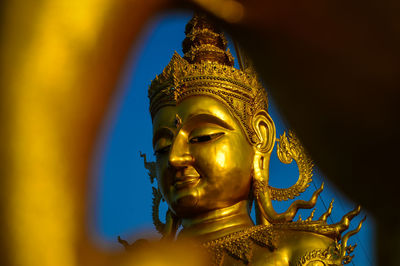 Golden buddha statue at chiang mai in thailand.