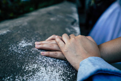 Close-up of hands