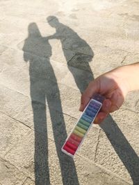 Shadow of people on wall
