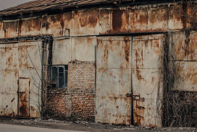 Exterior of old abandoned building