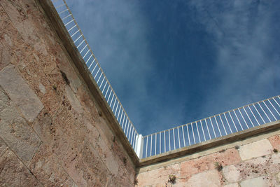 Low angle view of staircase against building