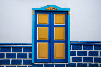 Close-up of red window