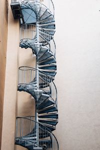 Close-up of spiral staircase