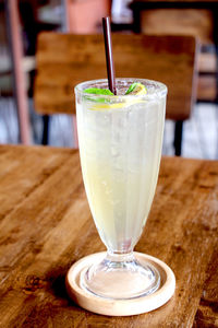 Close-up of drink on table