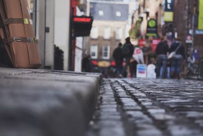 Close-up of cobblestone street