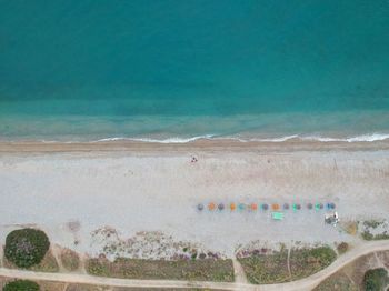 High angle view of swimming pool