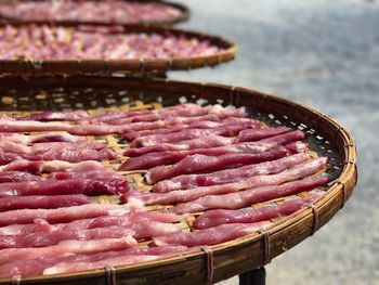 Close-up of meat for sale in market