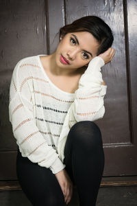 Portrait of young woman