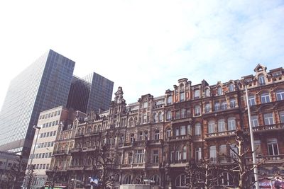 Low angle view of buildings against sky