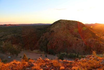 View of landscape during sunset