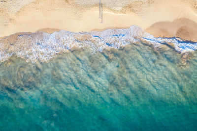 High angle view of beach